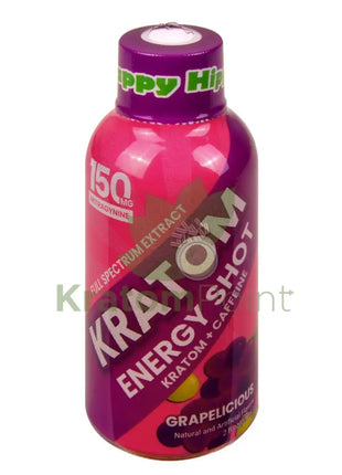 Happy Hippo Kratom Energy Shot 150mg Grapelicious 2 fl oz