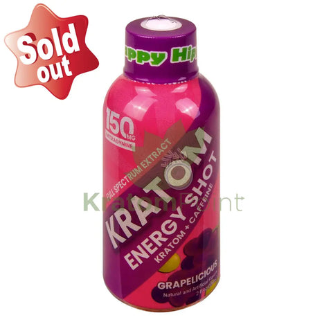 Happy Hippo Kratom Energy Shot 150mg Grapelicious 2 fl oz
