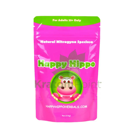 Happy Hippo 4oz kratom powder, Green Maeng Da