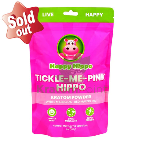 Happy Hippo Kratom Powder Pink Maeng Da 8Oz