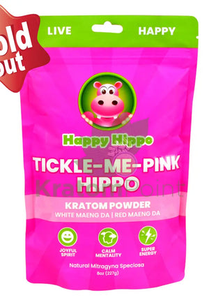 Happy Hippo Kratom Powder Pink Maeng Da 8Oz