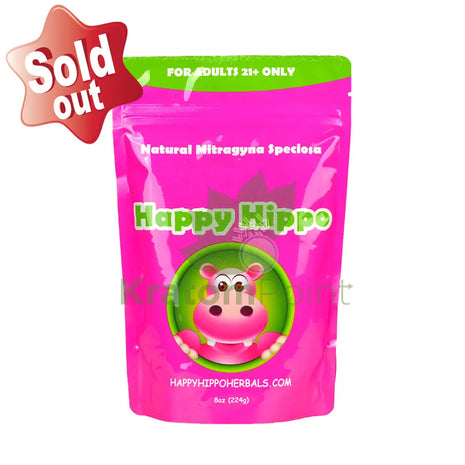 Happy Hippo 8oz kratom powder, Red Sumatra