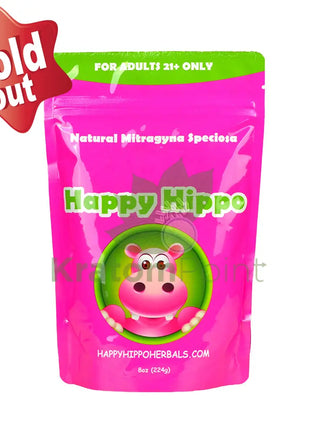 Happy Hippo 8oz kratom powder, Supreme Horn