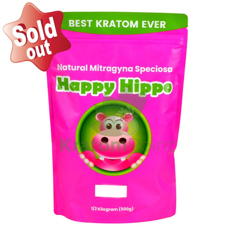 Happy Hippo Kratom Powder White Maeng Da 500 Grams