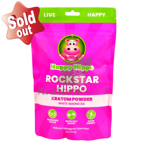 Happy Hippo Kratom Powder White Maeng Da 8Oz