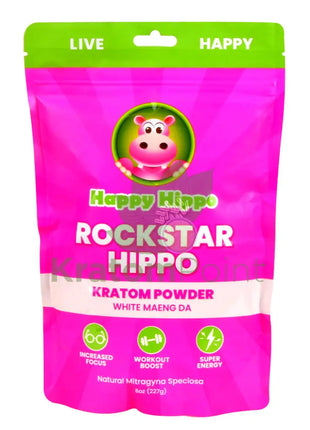 Happy Hippo Kratom Powder White Maeng Da 8Oz