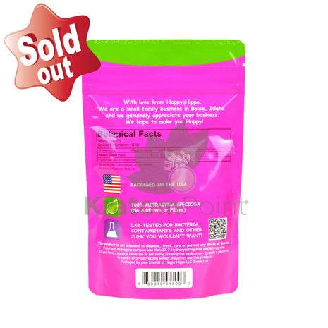 Happy Hippo 4oz kratom powder, White Thai