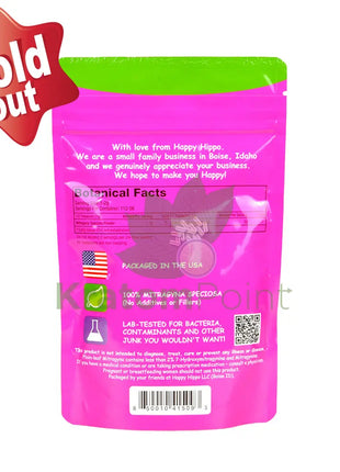 Happy Hippo 4oz kratom powder, White Thai