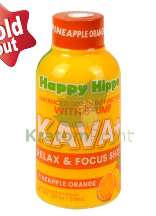 Happy Hippo Pineapple Orange Kava+ with 5-UMP 59ml bottle Kava
