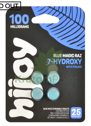 Hijoy 7-Hydroxymitragynine + Pseudo Blue Magic Raz Kratom 4 Tablets Hydroxy