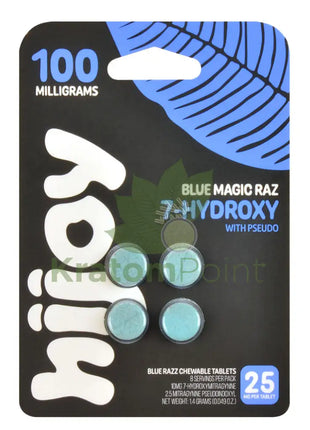 Hijoy 7-Hydroxymitragynine + Pseudo Blue Magic Raz Kratom 4 Tablets Hydroxy