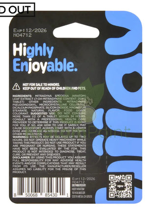 Hijoy 7-Hydroxymitragynine + Pseudo Blue Magic Raz Kratom 4 Tablets Hydroxy