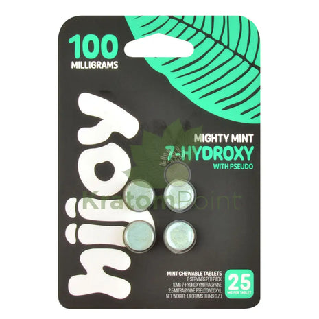 Hijoy 7-Hydroxymitragynine + Pseudo Mighty Mint Kratom 4 Tablets Hydroxy