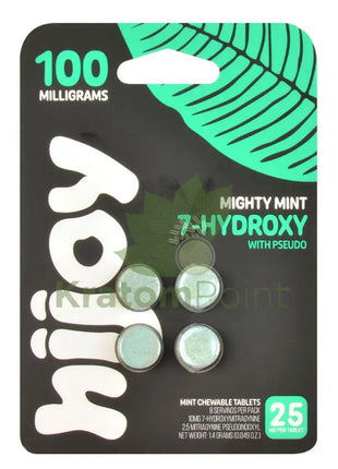 Hijoy 7-Hydroxymitragynine + Pseudo Mighty Mint Kratom 4 Tablets Hydroxy