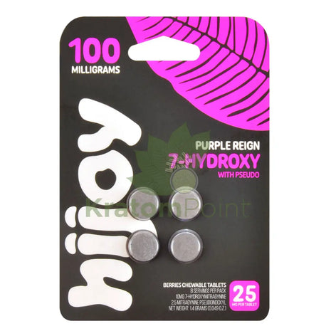 Hijoy 7-Hydroxymitragynine + Pseudo Purple Reign Kratom 4 Tablets Hydroxy