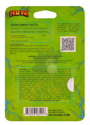 Hu7k 7-Hydroxymitragynine Smasher Blend Mint 200mg 5 Tablets Hydroxy