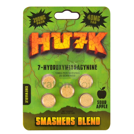 Hu7k 7-Hydroxymitragynine Smasher Blend Sour Apple 200mg 5 Tablets Hydroxy