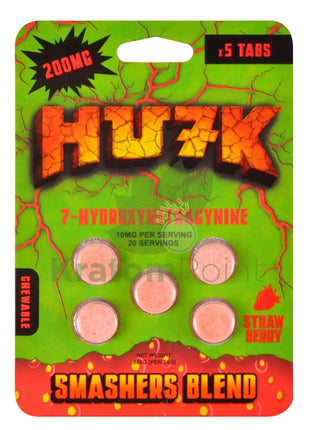 Hu7k 7-Hydroxymitragynine Smasher Blend Strawberry 200mg 5 Tablets Hydroxy