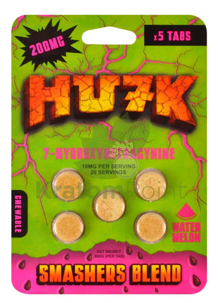 Hu7k 7-Hydroxymitragynine Smasher Blend Watermelon 200mg 5 Tablets Hydroxy