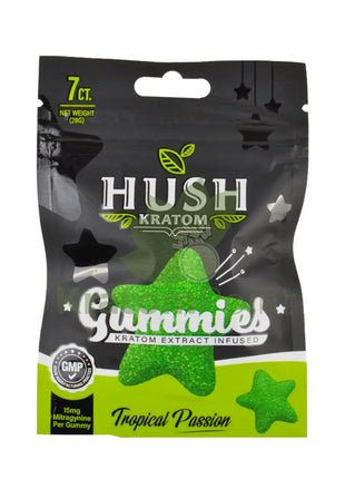 Hush Kratom Gummies Tropical Passion, 1 pouch