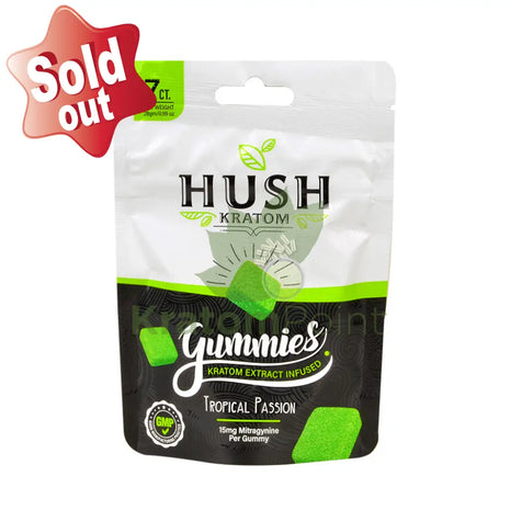 Hush Kratom Gummies Tropical Passion 1 Pouch