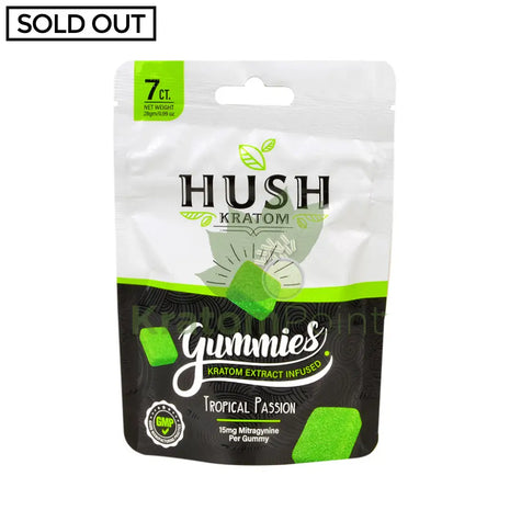Hush Kratom Gummies Tropical Passion 1 Pouch