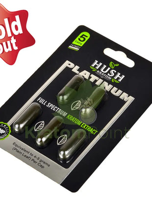 Hush Kratom Platinum Extract Capsules, 5 count