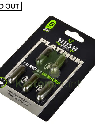 Hush Kratom Platinum Extract Capsules, 5 count