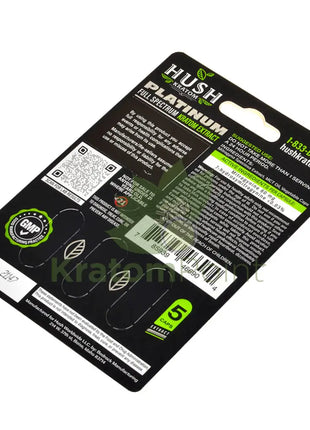 Hush Kratom Platinum Extract Capsules, 5 count-back