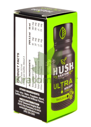 Hush Kratom Ultra Shot 10ml 1 bottle