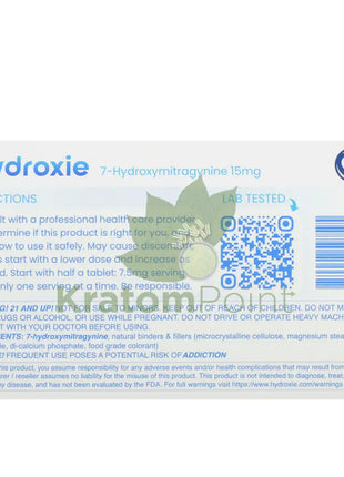 Hydroxie 7-Hydroxymitragynine 15Mg Chewable Tablets 10Ct Hydroxy