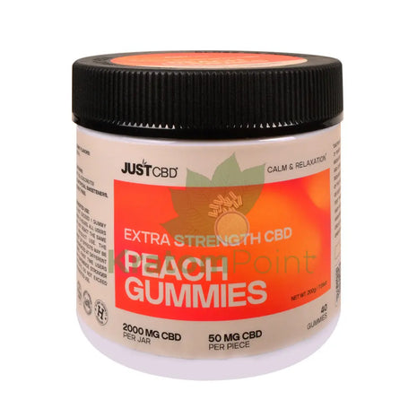 Just CBD Extra Strength Peach CBD Gummies 50mg 40ct - CBD