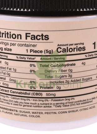 Just CBD Extra Strength Peach CBD Gummies 50mg 40ct - CBD