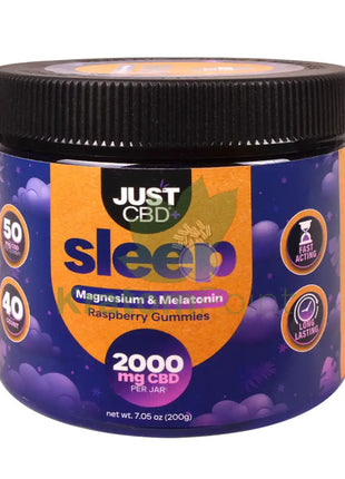 Just CBD + Sleep Raspberry Gummies 2000mg CBD