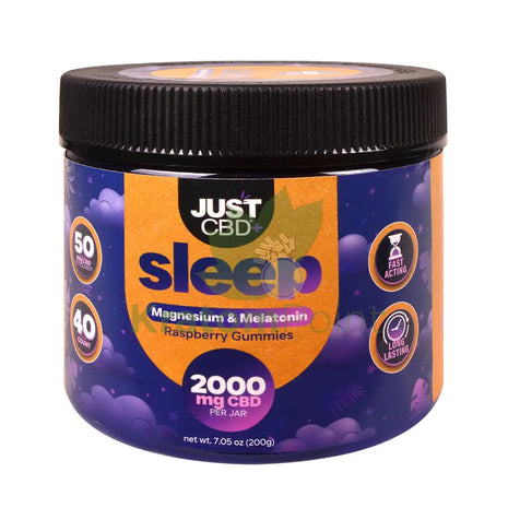 Just CBD + Sleep Raspberry Gummies 2000mg CBD