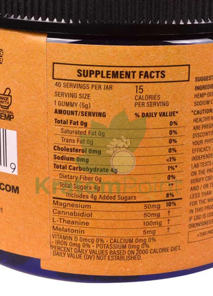 Just CBD + Sleep Raspberry Gummies 2000mg CBD