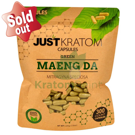 Just Kratom Green Maeng Da Capsules 300 Count