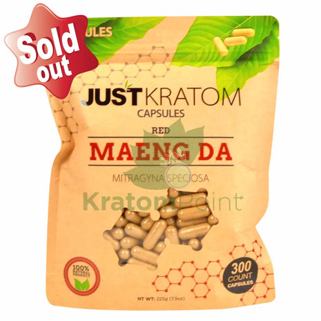 Just Kratom Red Maeng Da Capsules 300 Count
