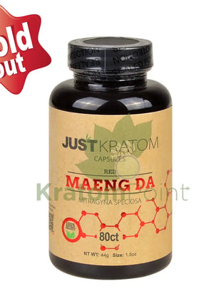 Just Kratom Red Maeng Da Capsules 80 Count