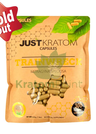 Just Kratom Trainwreck capsules 300 count