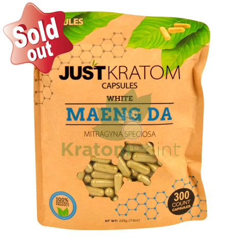 Just Kratom White Maeng Da Capsules 300 Count