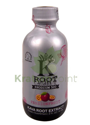 K Root Passionfruit Rhodium 500 Kava Root Extract 60ml shot 1 Bottle Kava