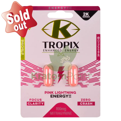 K Tropix Enhanced Energy Pink Lightning Capsules 2 count Energy