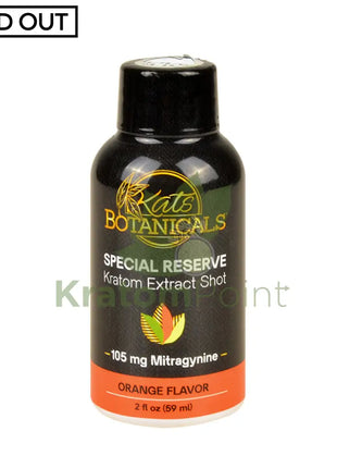 Kats Botanical Orange Kratom Extract Shot 2Fl Oz