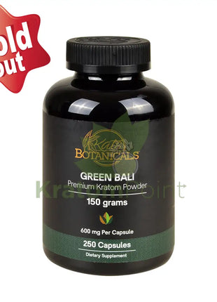 Kats Botanicals Green Bali Kratom Capsules, 250 count