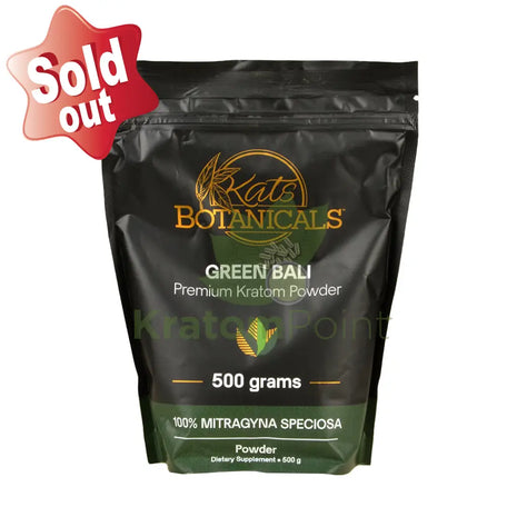 Kats Botanicals Green Bali Kratom Powder, 500 grams