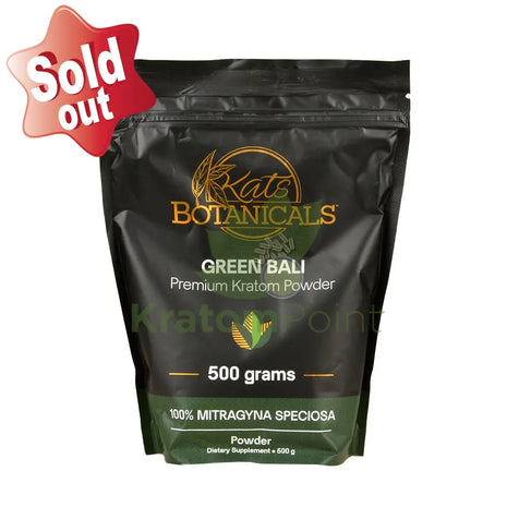Kats Botanicals Green Bali Kratom Powder, 500 grams