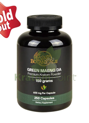 Kats Botanicals Green Maeng Da Kratom Capsules, 250 count