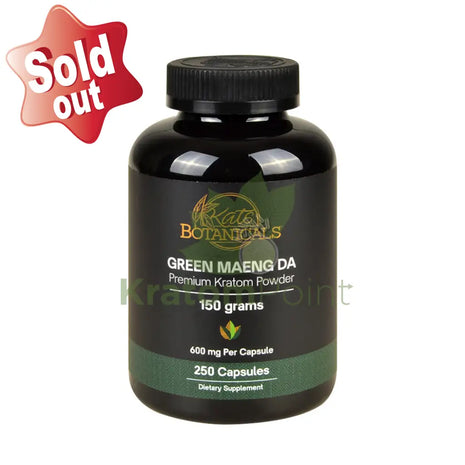 Kats Botanicals Green Maeng Da Kratom Capsules, 250 count