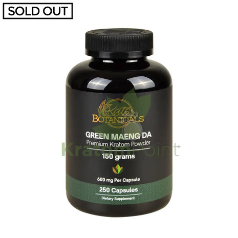 Kats Botanicals Green Maeng Da Kratom Capsules, 250 count